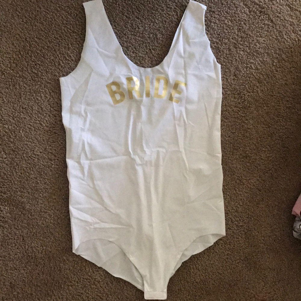 White bridal bodysuit